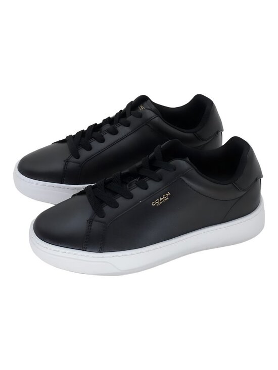 Coach Men\'s High Line Sneaker Leather Graphite Black Size 8M main image 6